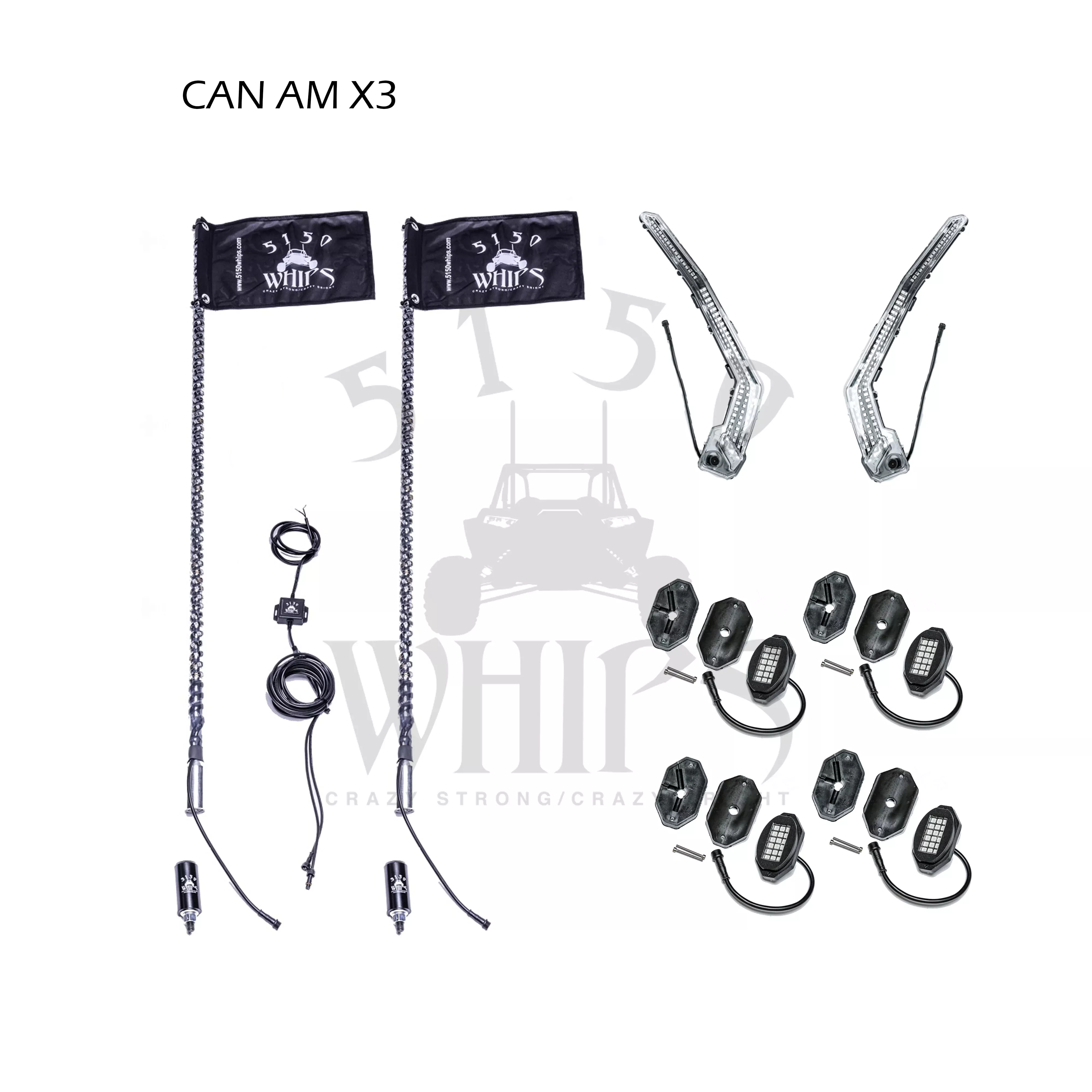 5150 Whips Can-Am Maverick X3 Lighting Kit