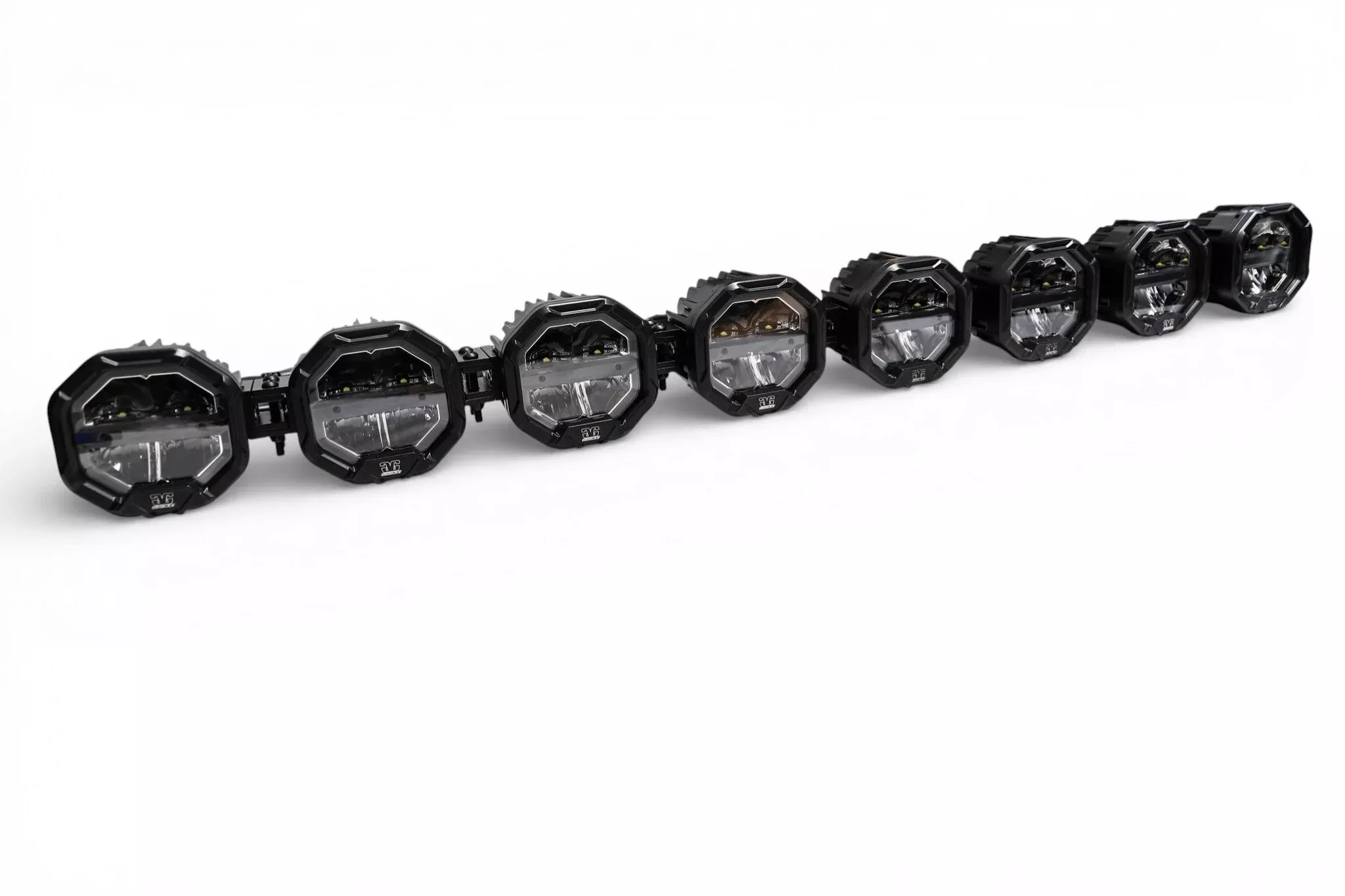 8 Light U-Con Interlocking Off Road LED Pod With Amber or White DRL Running Light