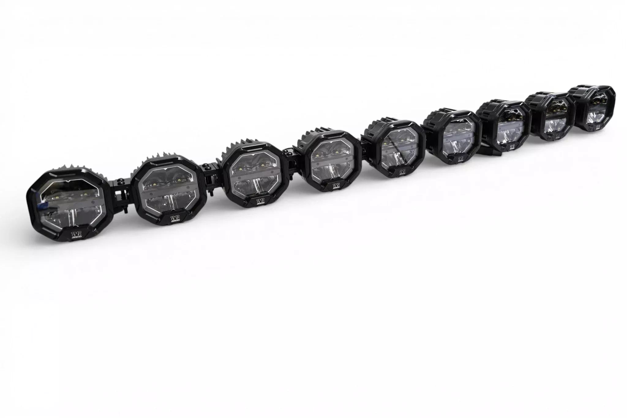 9 Light U-Con Interlocking Off Road LED Pod With Amber or White DRL Running Light