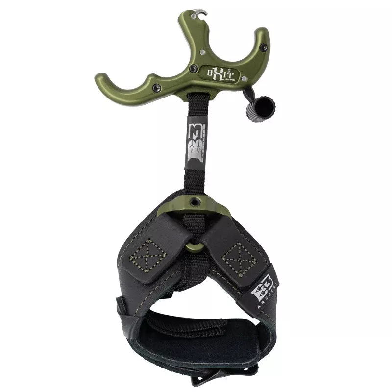 B3 Archery Exit Hunt Wrist Strap Thumb Button Release - OD Green