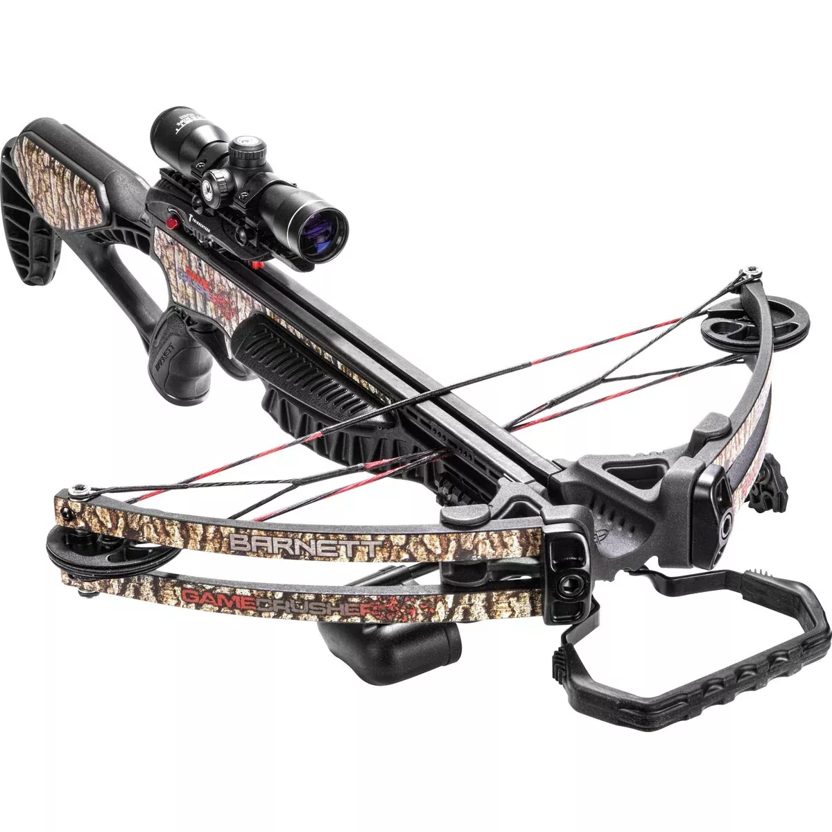 Barnett Gamecrusher Crossbow Package w/ 4×32 Multi-Reticle Scope - Camo