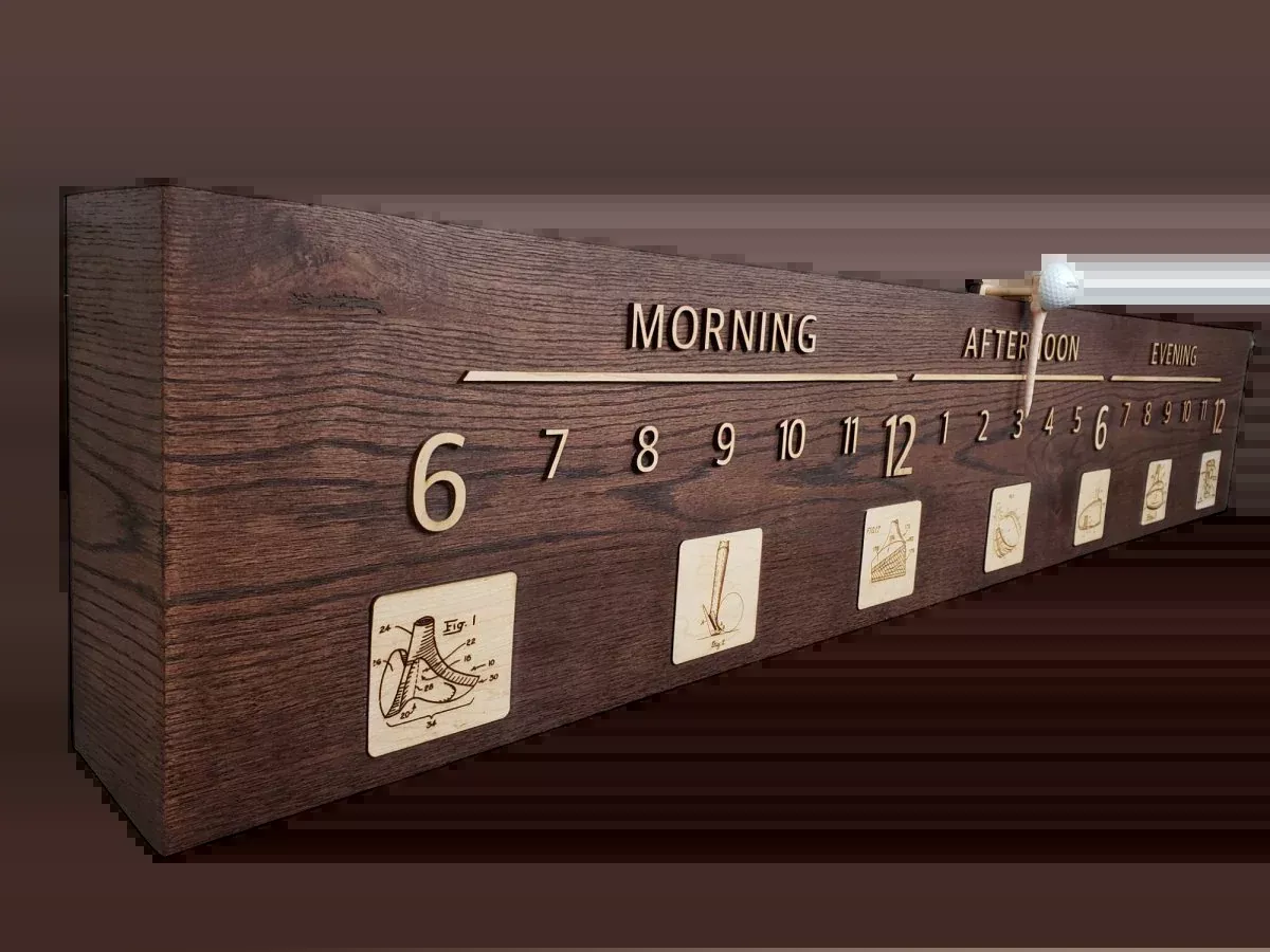Birdie 5-foot Golf Clock by Linear Clockworks