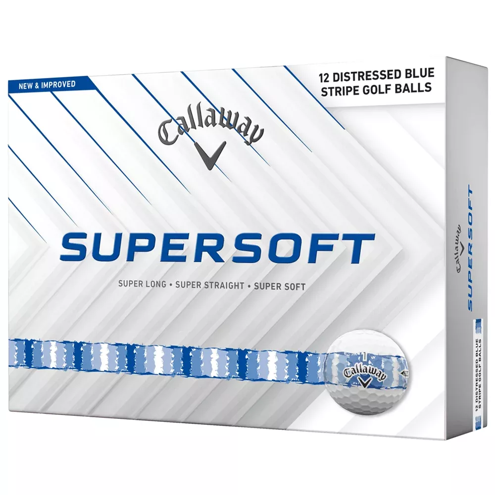 Callaway 2026 Supersoft Distressed Stripe Golf Balls
