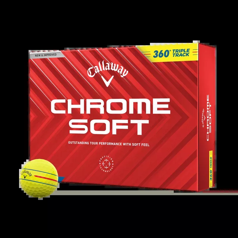 Callaway Chrome Soft Yellow 360 Triple Track 2024 Golf Balls