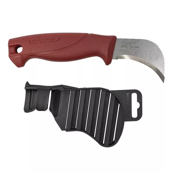 CARPET & ROOFING FELT KNIFE WITH PLASTIC HANDLE & SHEATH