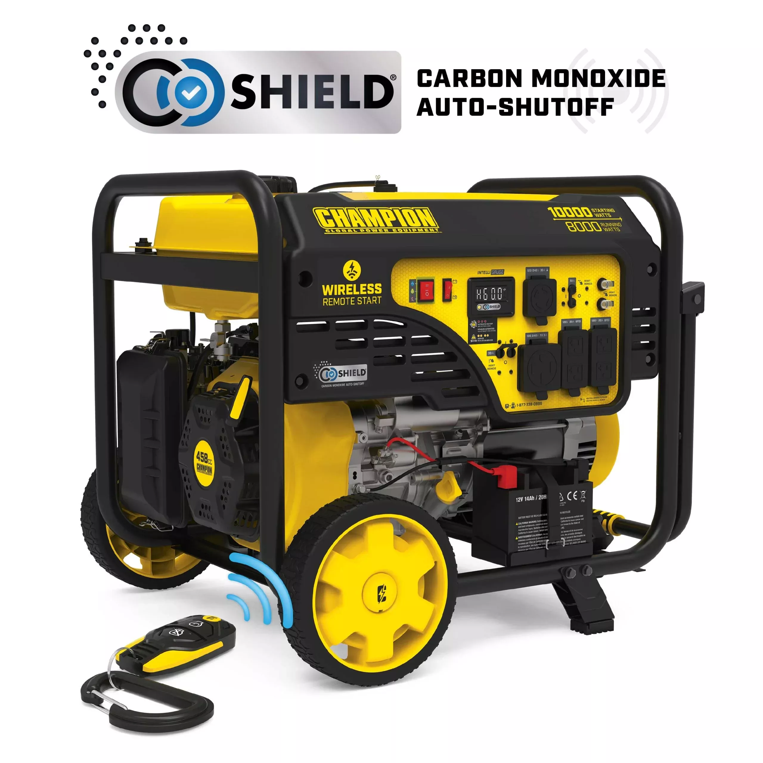 Champion 8000W Wireless Remote Start Portable Generator with CO Shield