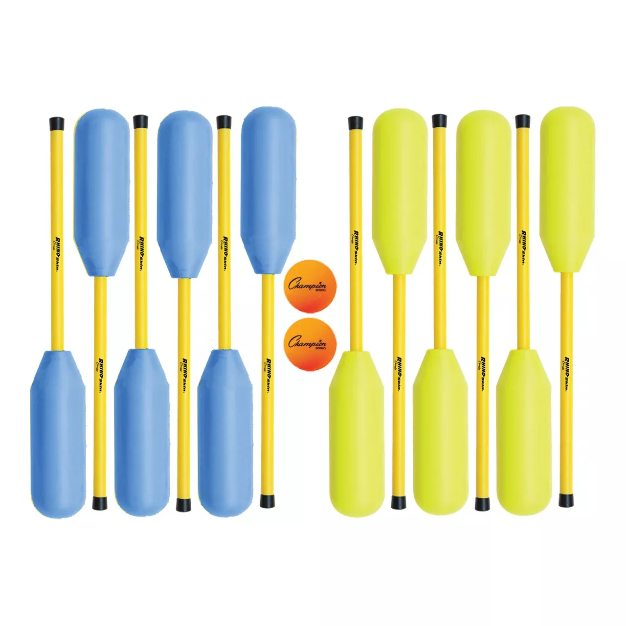 Champion Sports Rhino Skin Polo Set - 12 Sticks & 2 Foam Balls