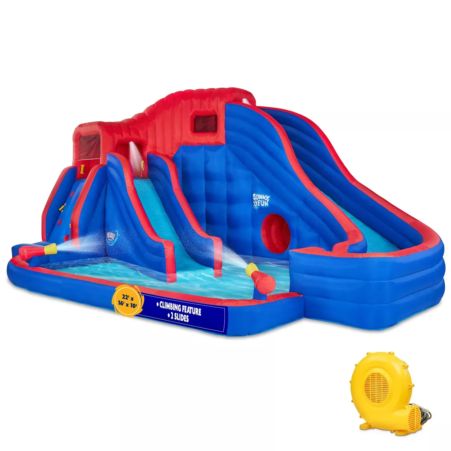 Deluxe Adventure Inflatable Water Slide Park - 2 Slides & Splash Pool **PRE-ORDER**