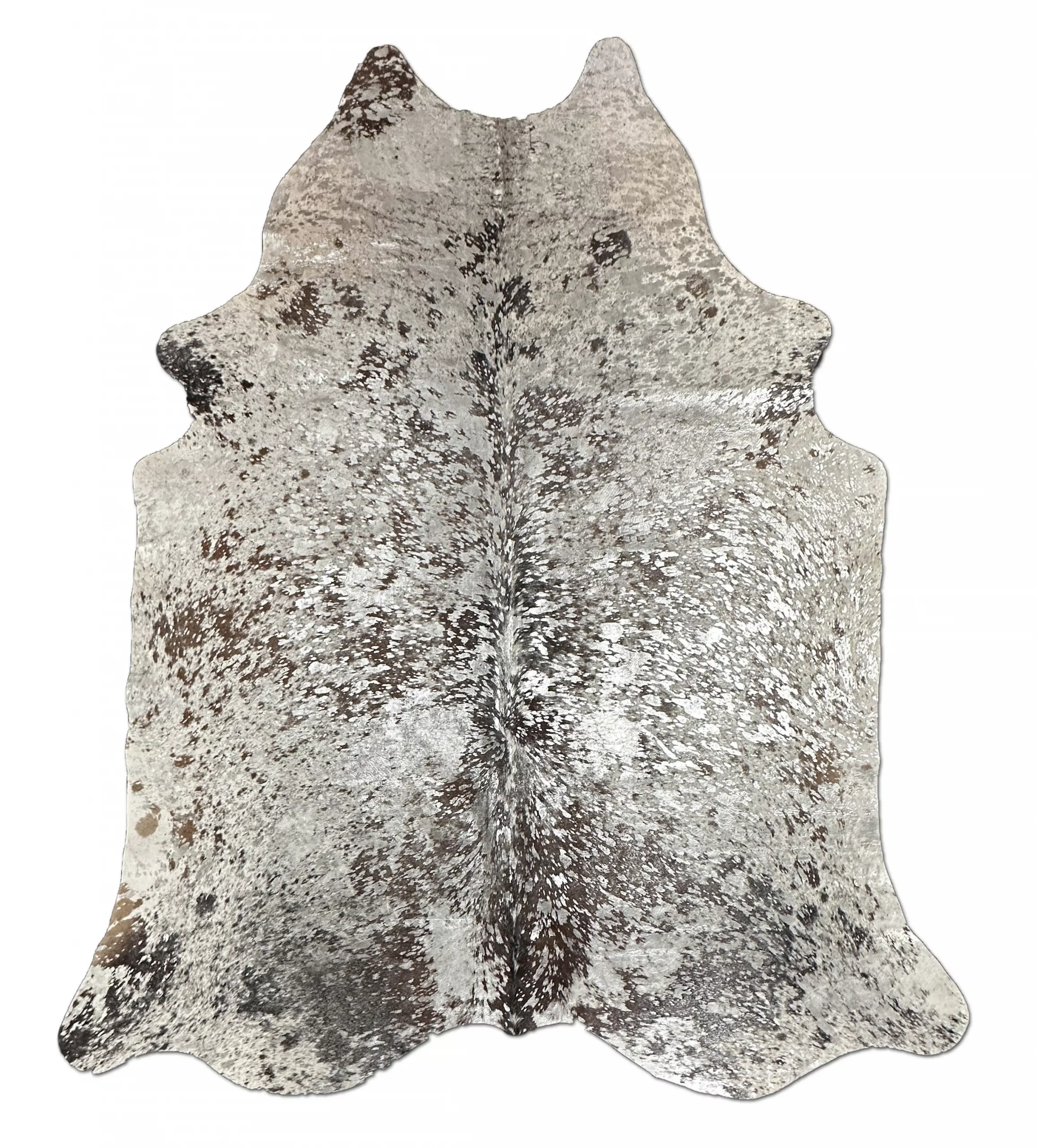 "Destroyed" Metallic Cowhide Rug