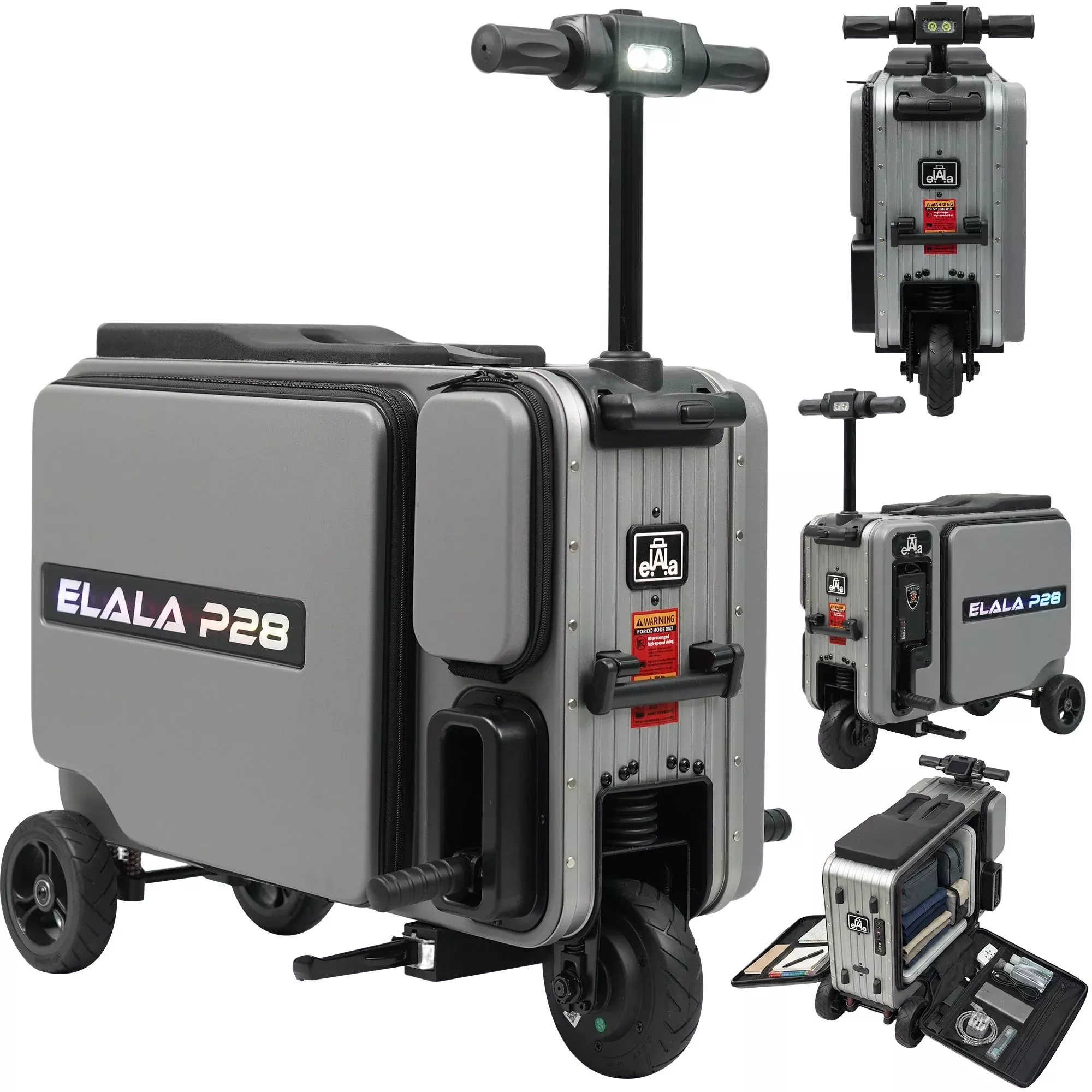 Elala P28 - The Rideable Checked Suitcase Built for Two