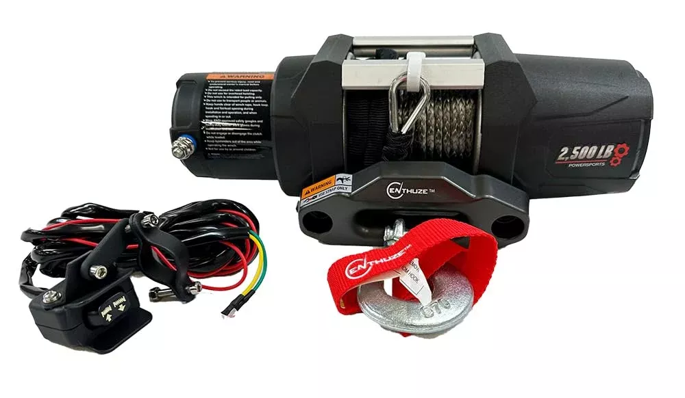 Enthuze 2500 Lb Electric ATV Winch with 12V DC Motor