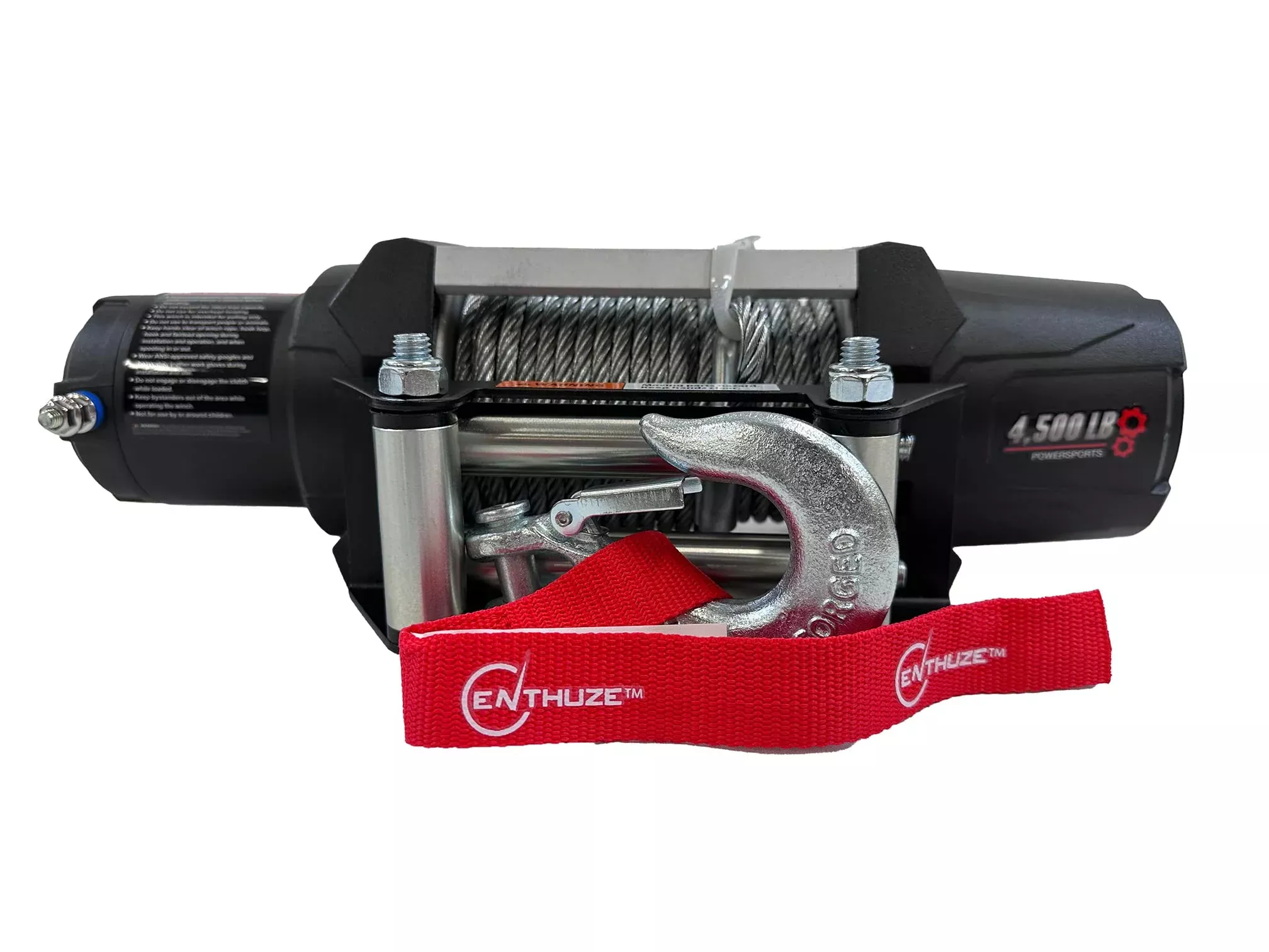 Enthuze 4500-lb 12V DC Electric Winch for Powersports & UTVs