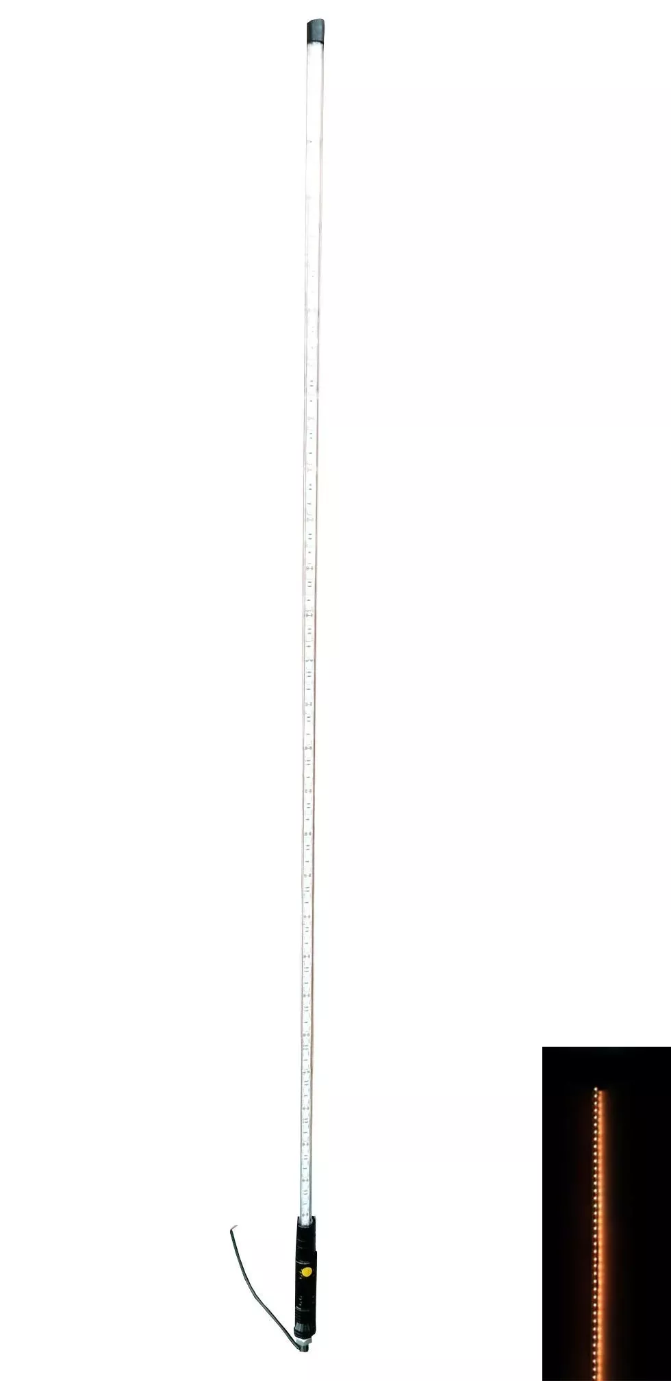 Enthuze 6FT Amber Flexible LED Whip with Quick DC Connection