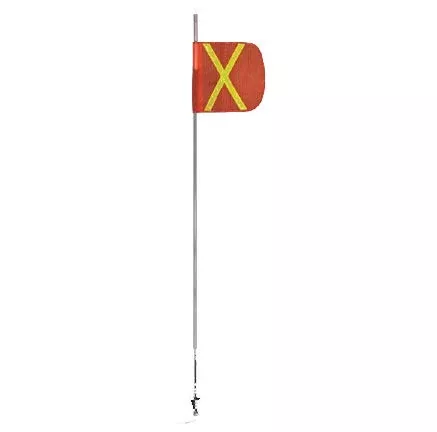 Enthuze 6FT LED Whip with Quick Disconnect Spring Mount & Flashing White Flag