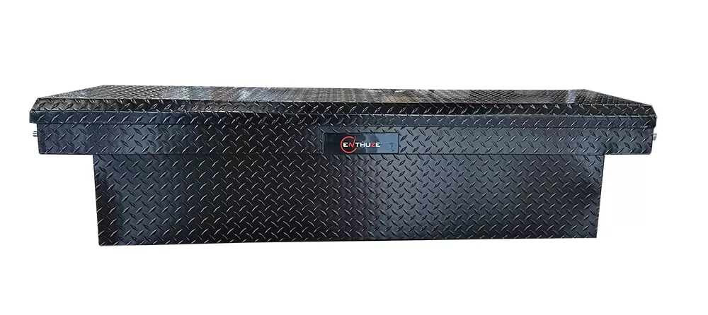 Enthuze Black Truck Bed Toolbox with Push Button Release