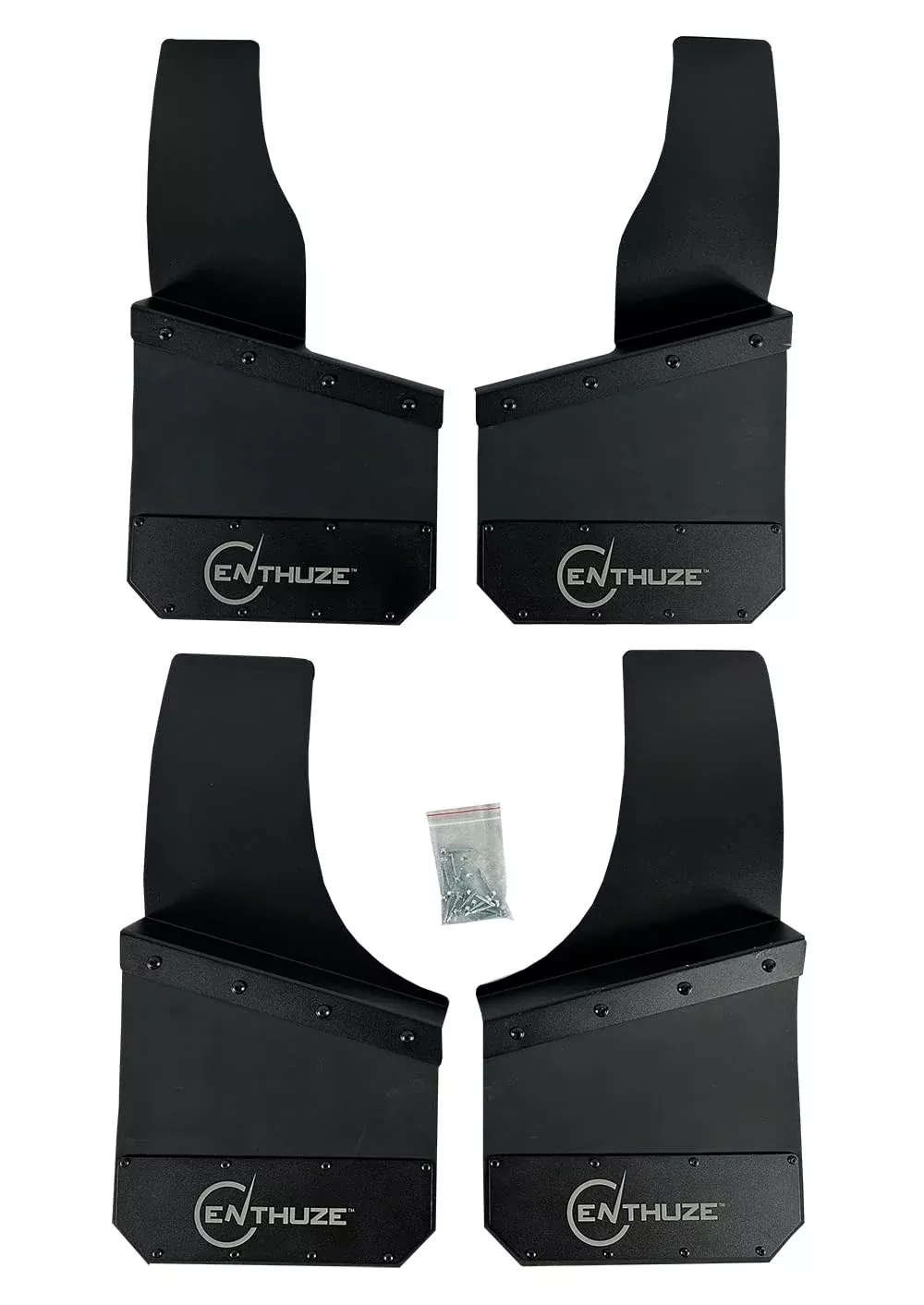 Enthuze Kickback 13" Mud Flaps with Black Hardware