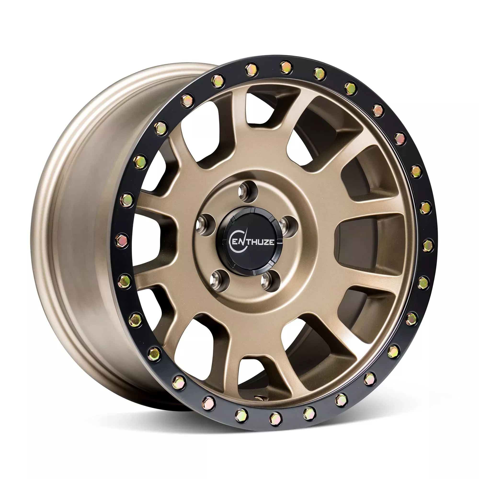 Enthuze Seeker 20x9 Gold Wheel with Black Lip, 5x127 Bolt Pattern