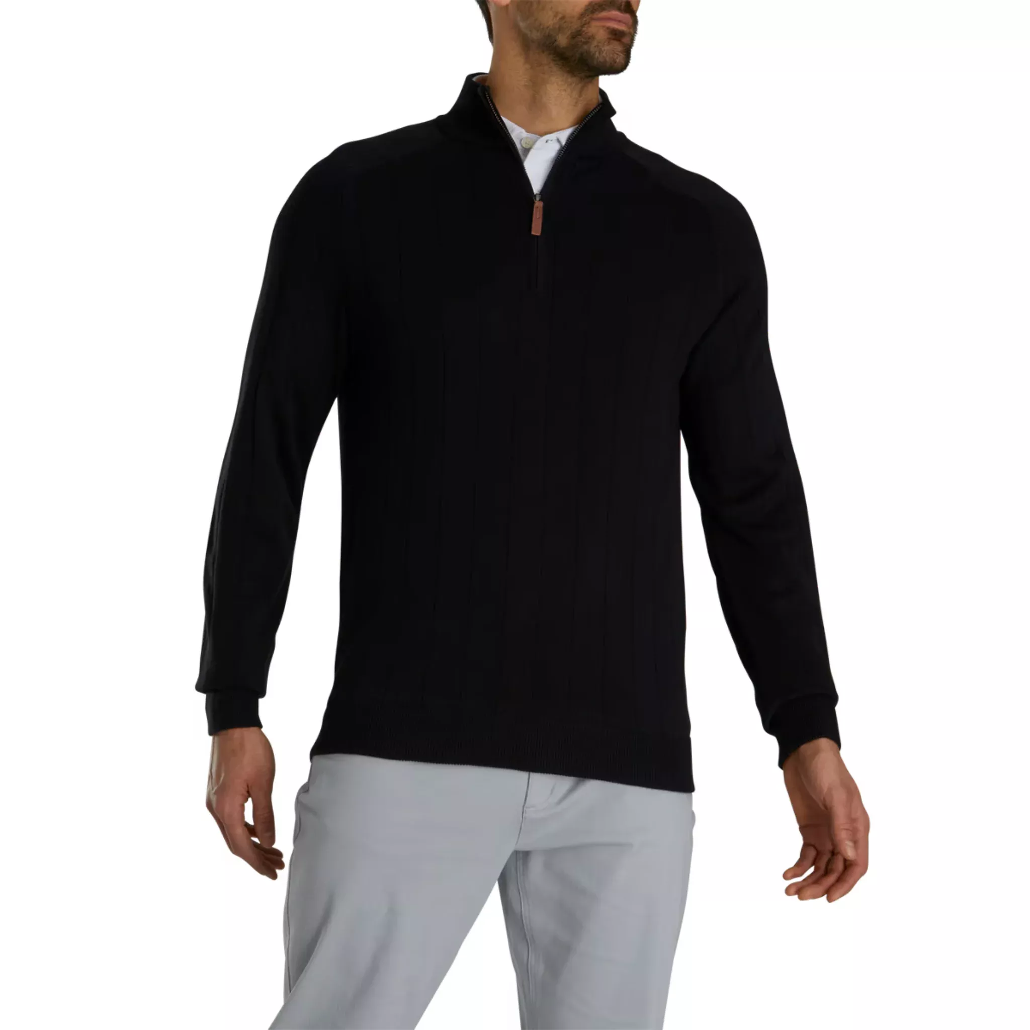 FootJoy Drop Needle Men's Pullover | Black
