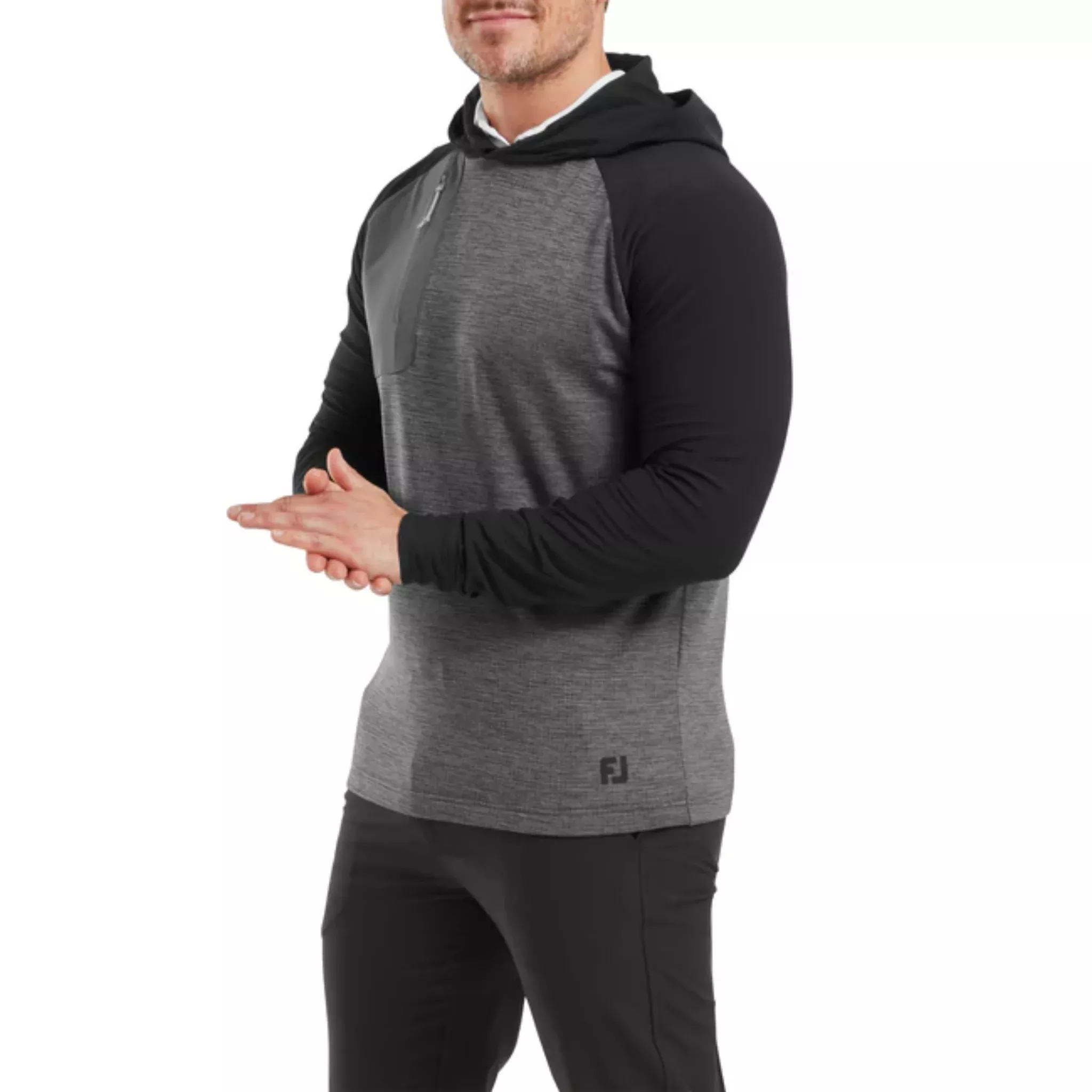 FootJoy ThermoSeries Pullover Hoodie | Charcoal/Black