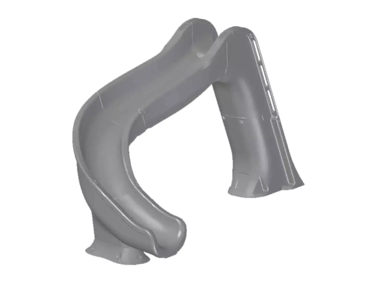 Global Pool Products Side Winder Curved Pool Slide
