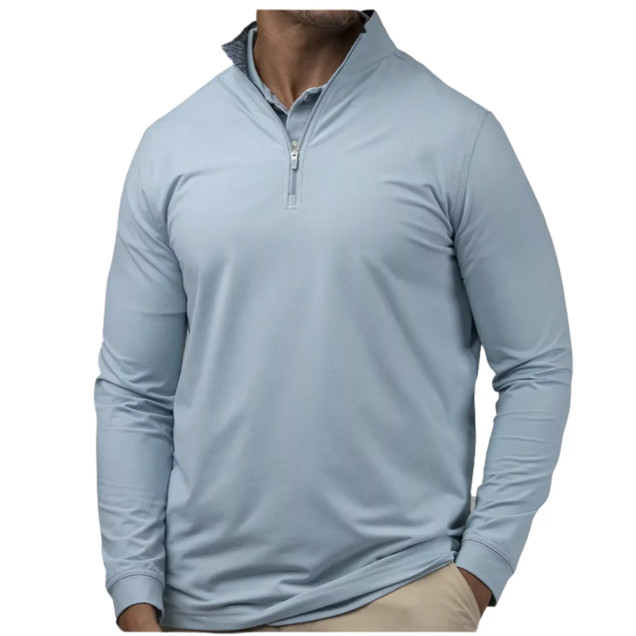 Greg Norman Freedom Performance 1/4 Zip Pullover | Skydiver Heather