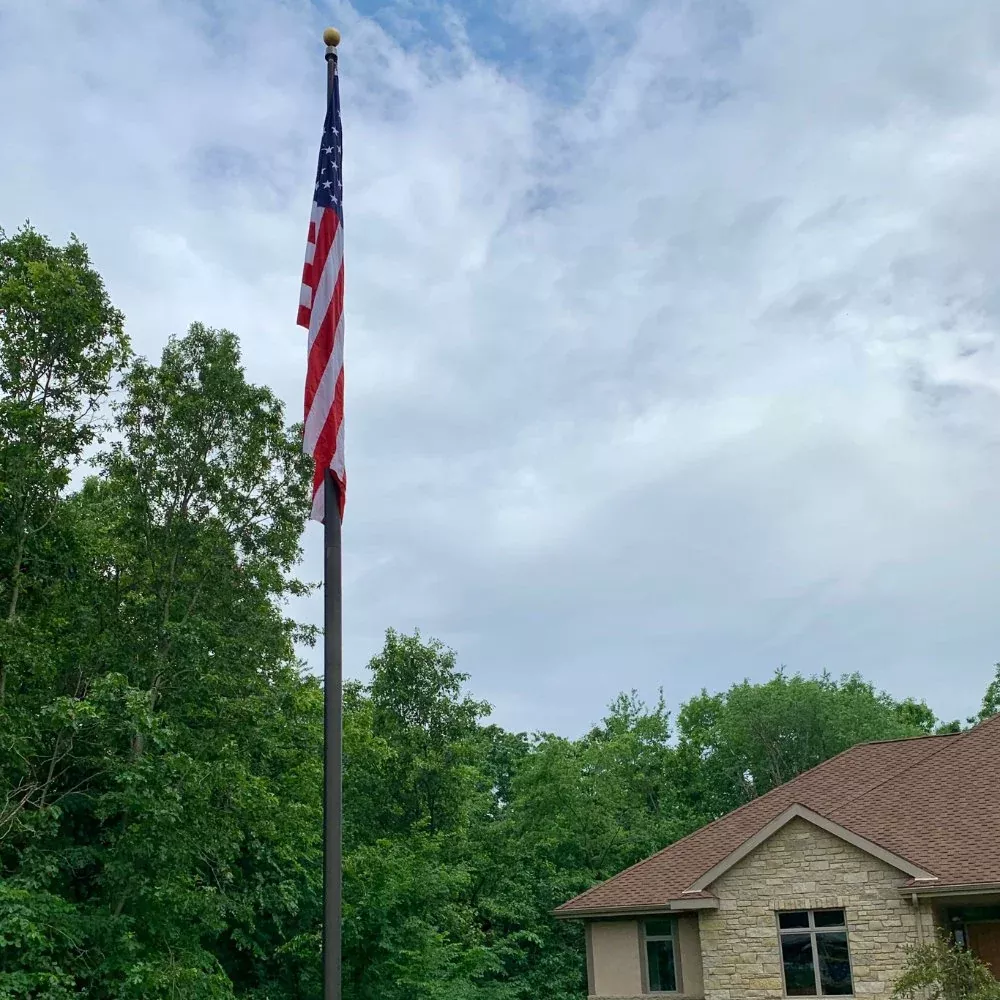 Heavy Duty Aluminum Flagpole Internal Halyard