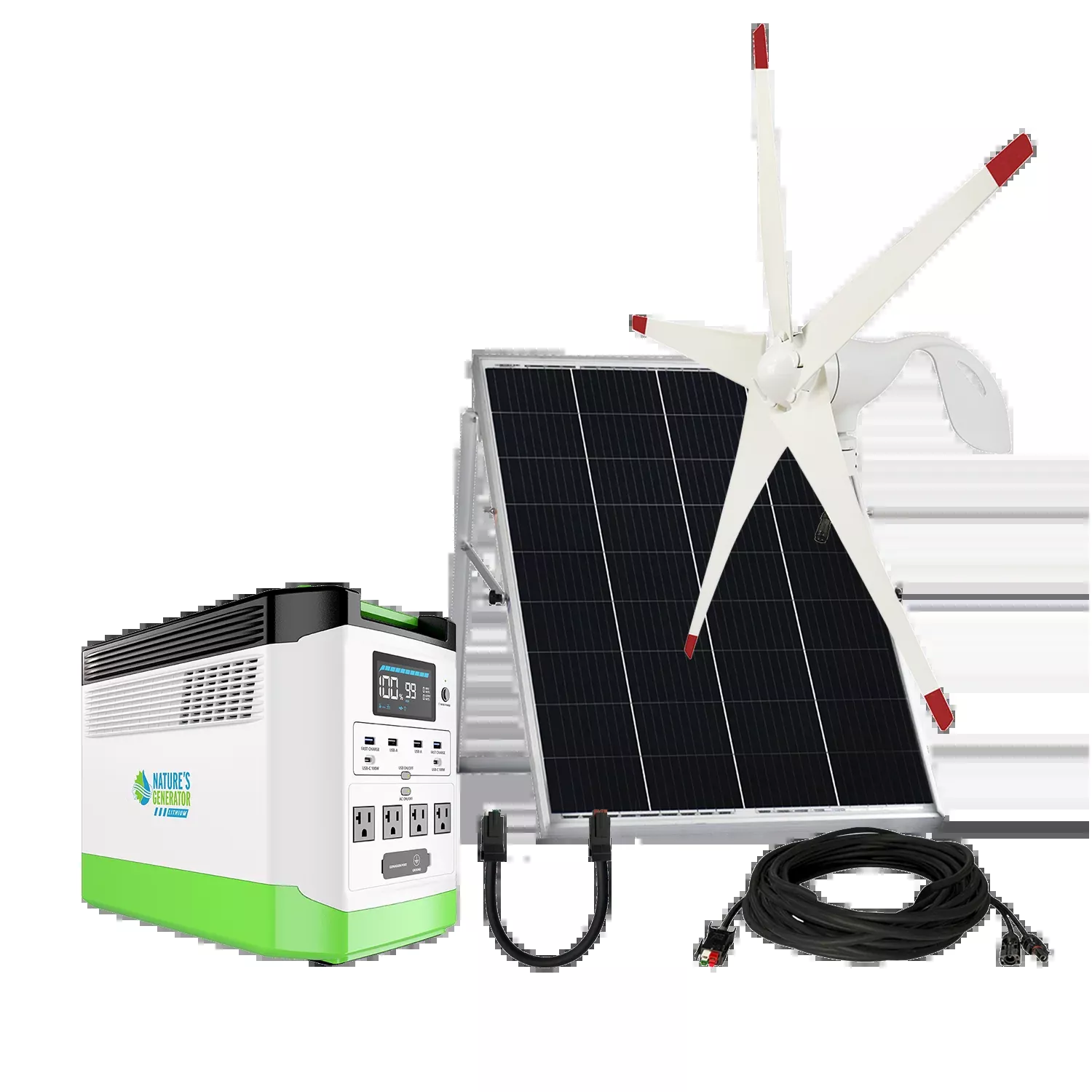 High Capacity Lithium 1800 Solar and Wind Generator by Nature's Generator