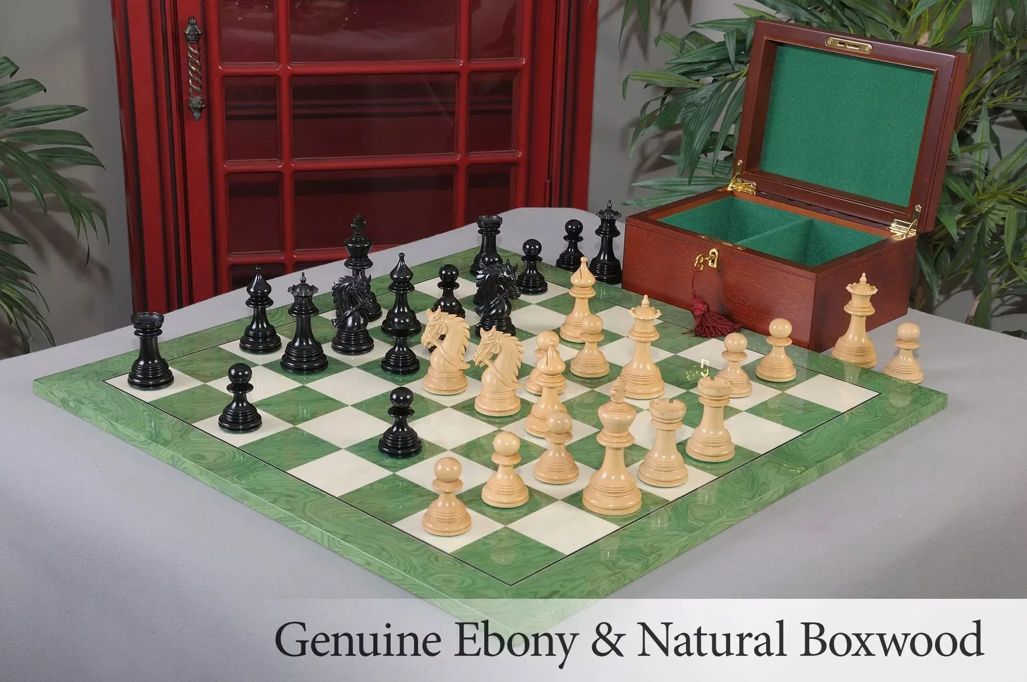 House of Staunton Preston Series Chess Set, Box & Board Combination