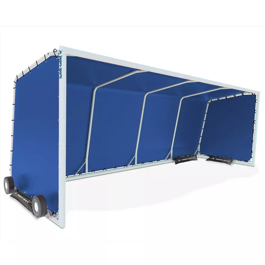 Jaypro Club Team Shelter - Portable Aluminum Frame, Weather Resistant, 10 Seat