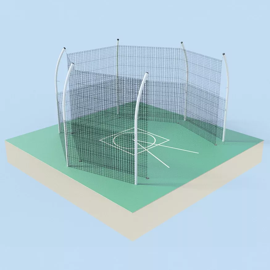 Jaypro Discus Cage with Cage Net & Barrier Net