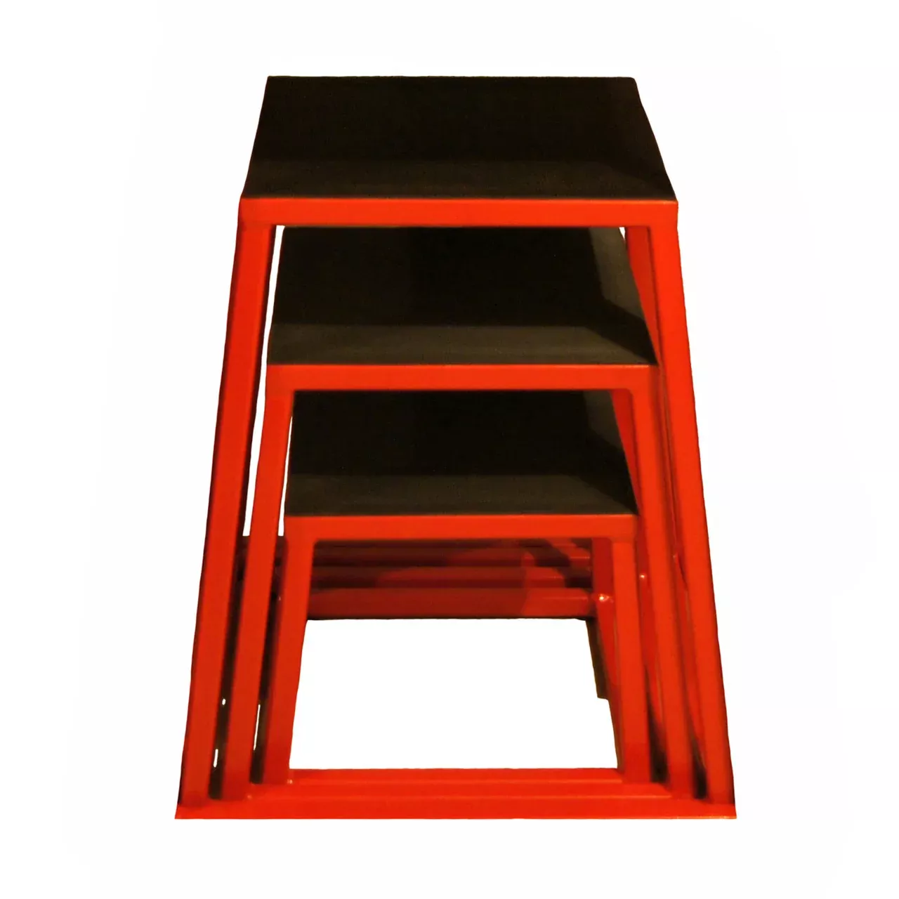 JFIT Plyometric Box Set - Steel Frame, Non-Slip Vinyl, 3 Boxes