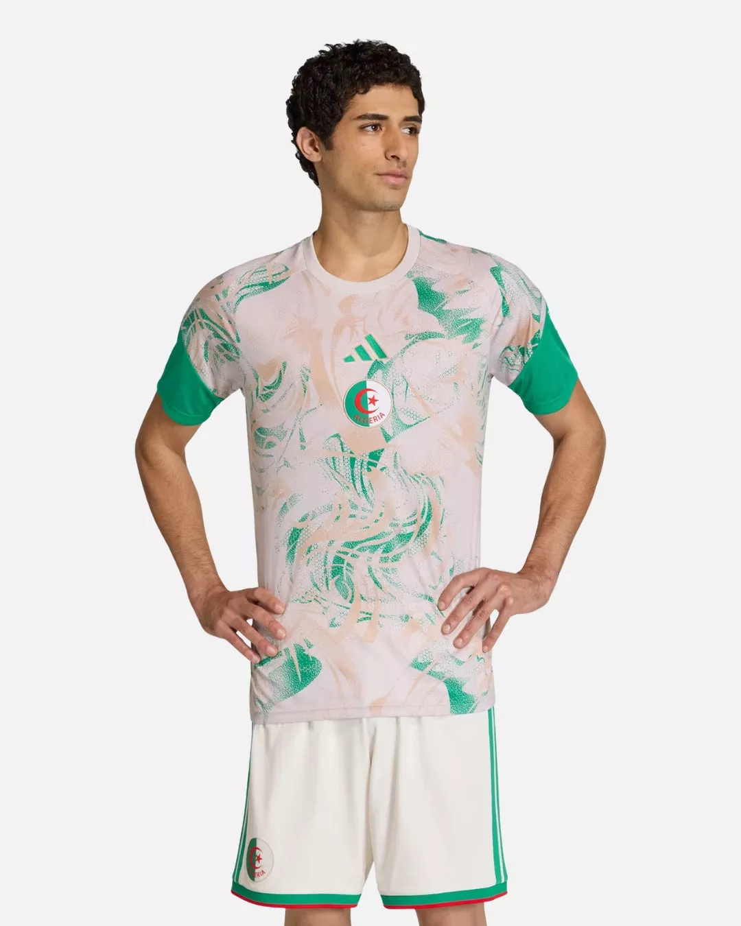 Maillot Pré-match Extérieur Algérie 2026 - Beige/Vert