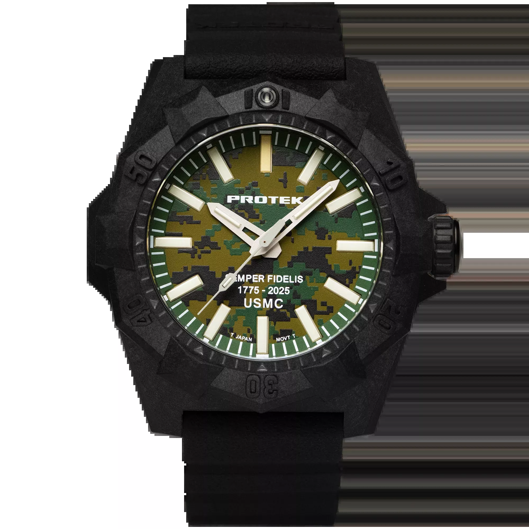 Model PT4105SFC USMC Carbon Dive Professional Diving Watch