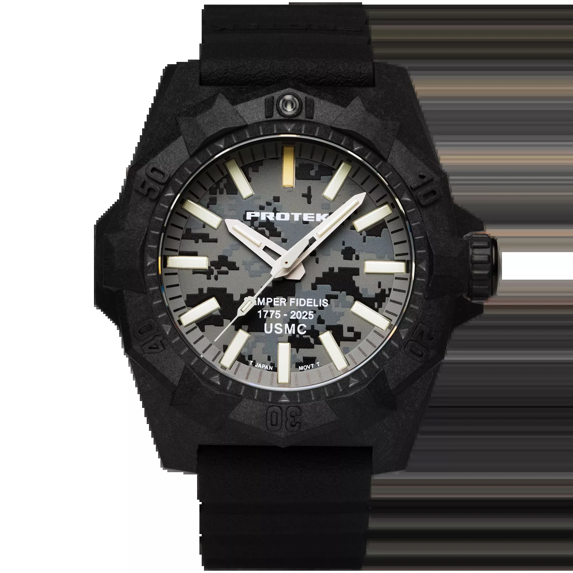 Model PT4109SFC USMC Carbon Dive Professional Diving Watch