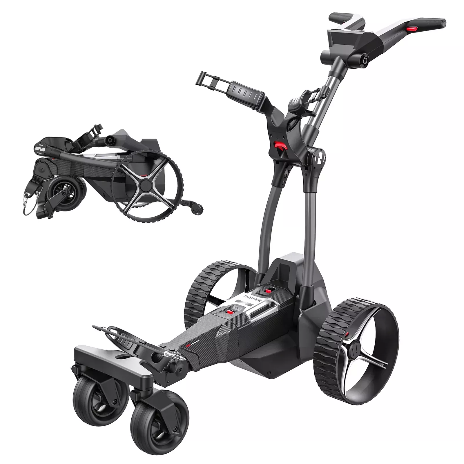NAVEE Birdie 3 Electric Golf Push Cart with Remote Control