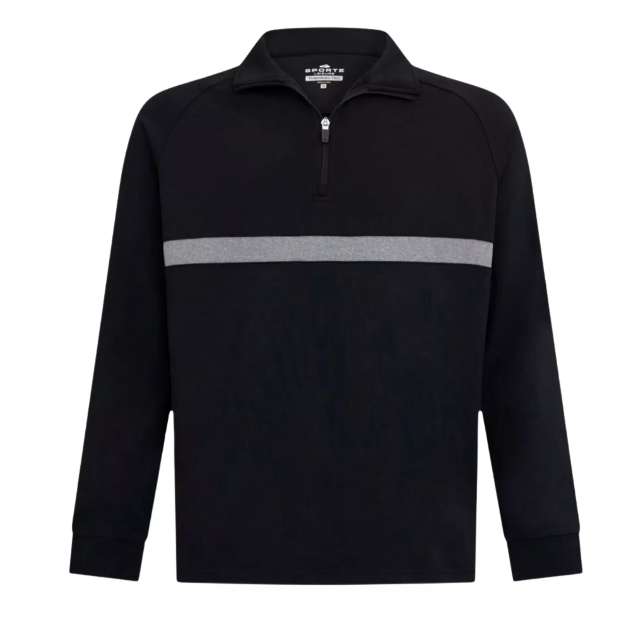 Sporte Leisure Baseline ¼ Zip Men's Pullover | Black/Grey