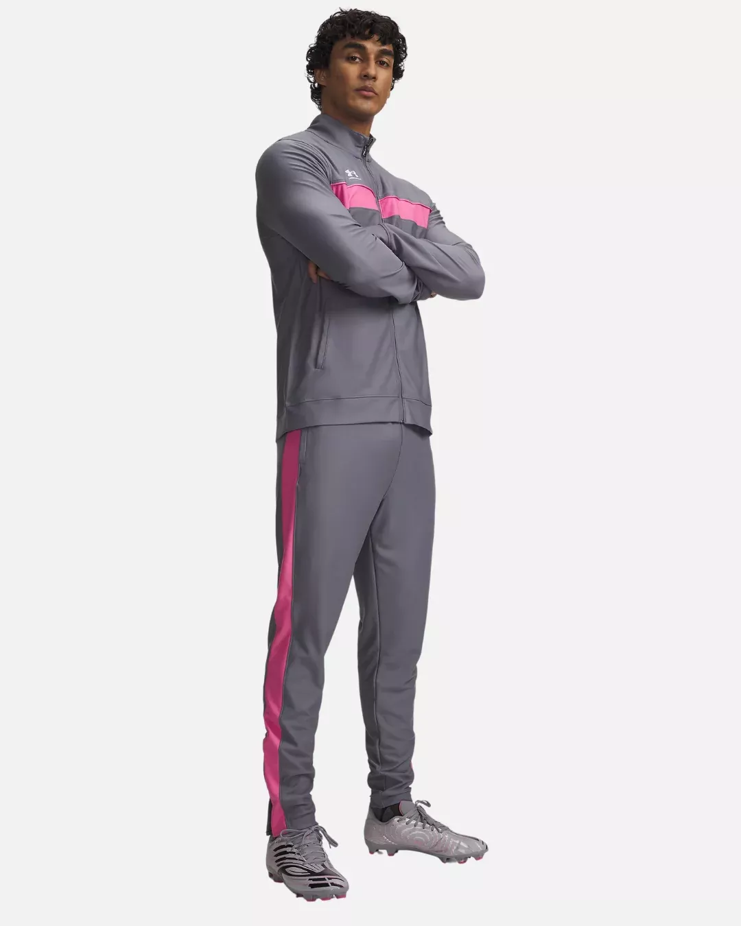 Survêtement Under Armour Challenger - Gris/Rose