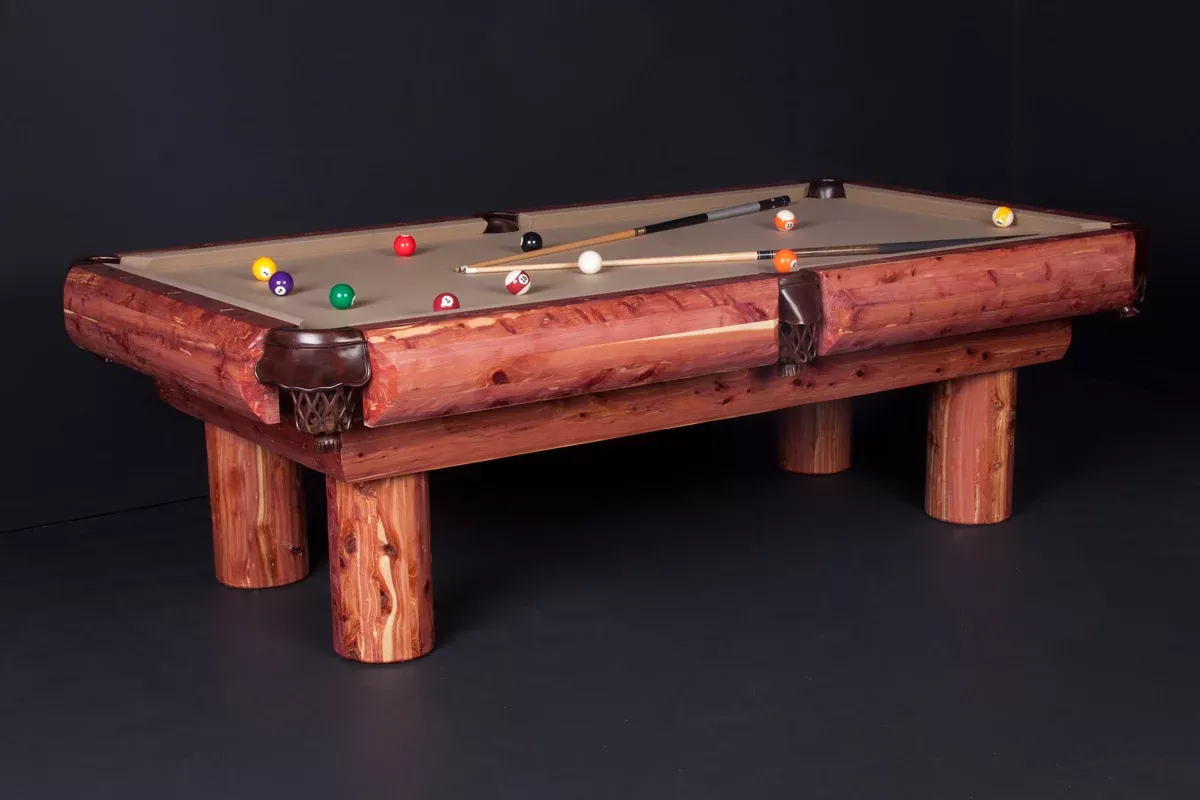 Viking Red Cedar Rustic Pool Table - 1" Brazilian Slate