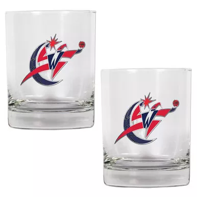 Washington Wizards NBA 2-Piece 12 Oz. Rocks Glass Set
