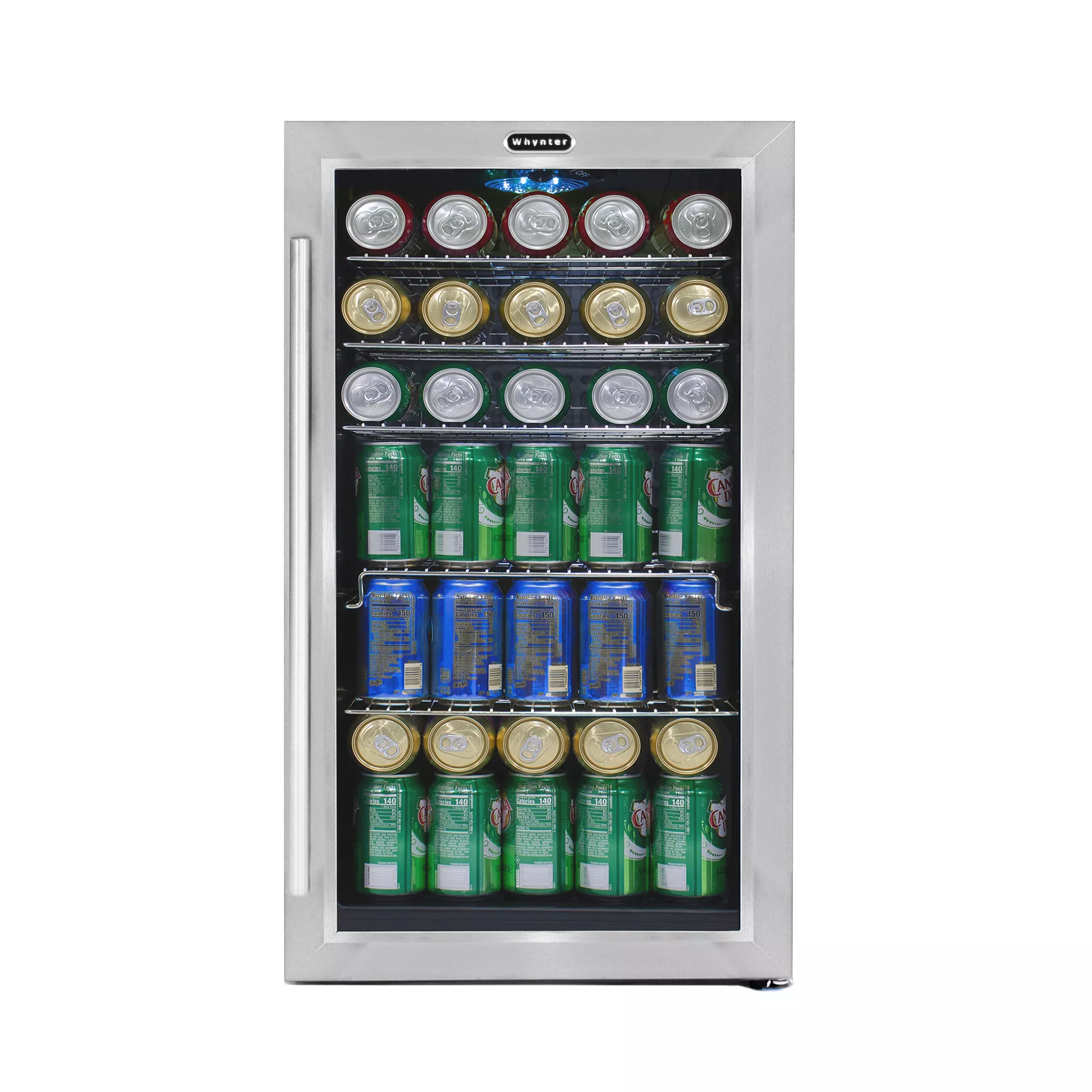 Whynter BR-130SB 127-Can Freestanding Beverage Refrigerator - Stainless Steel